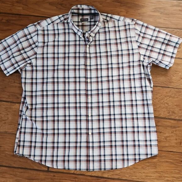 Van Heusen men's XXL 18-18 1/2 short sleeve button-down shirt - Picture 1 of 4